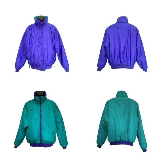 Columbia Other - Vintage Columbia Reversible Purple Green Winter Jacket 90s Men’s Sz XL